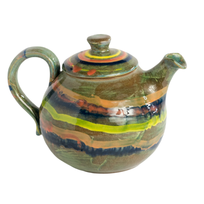 Teapot - Green Multiswirl